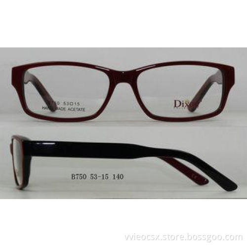 White And Black Square Acetate Optical Frames For Women For